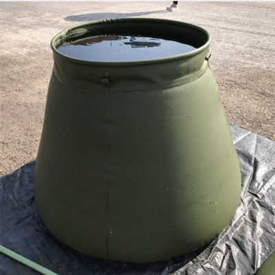 Στρατός μόνος-που στέκεται στρογγυλή κορυφή δεξαμενών νερού βροχής PVC την πτυσσόμενη για την προσβολή του πυρός 2500L